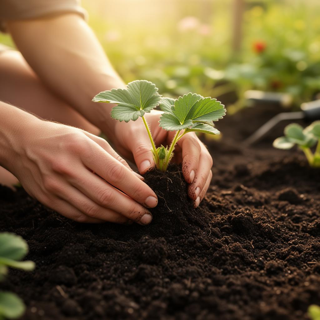 Посадка саджанців полуниці