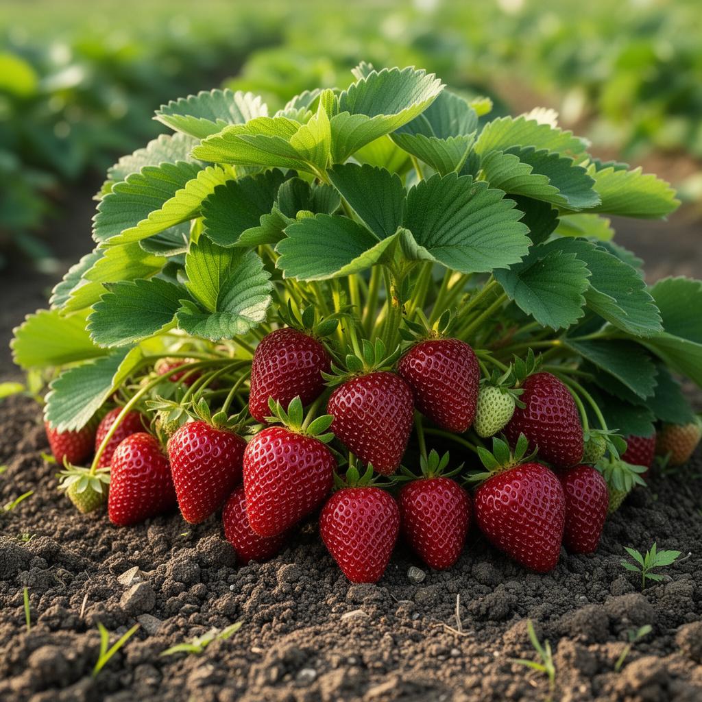 Кущі полуниці Чорний принц